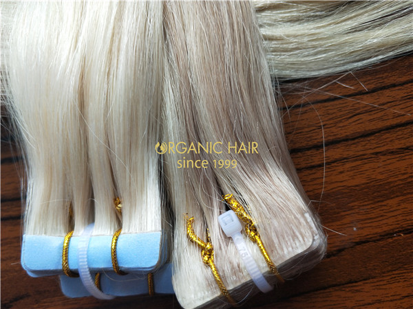 Human hair remy tape in extensions from China Organic Hair R13